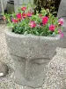  Product image 3 of the product “Abstract head hollowed out for plant, 80 cm height natural stone (Basanit), ”
